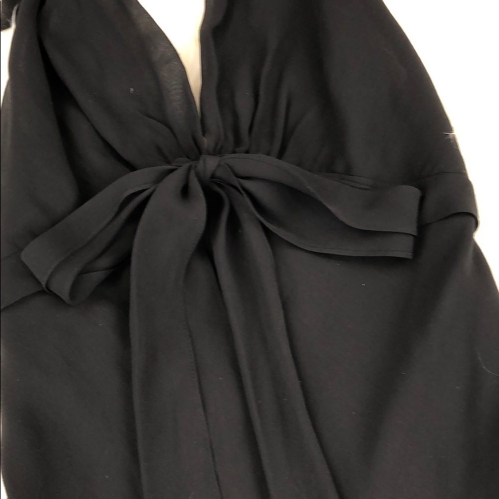 BCBG black silk hi low halter dress - Picture 2 of 8